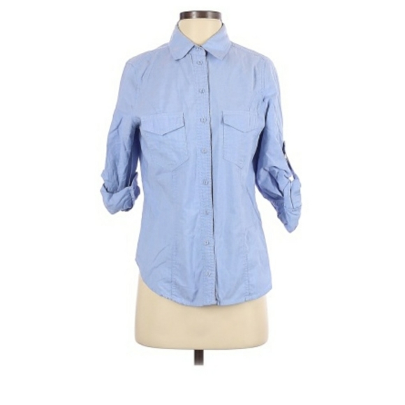 StitchFix Skies Are Blue Chambray Long Sleeve Top - Picture 2 of 9